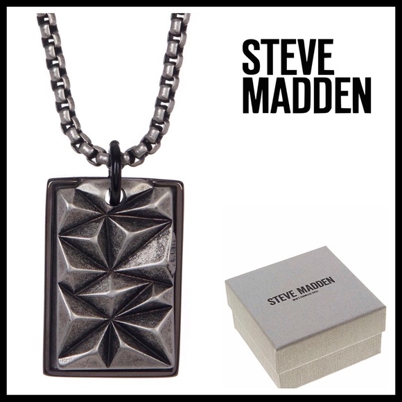 Steve Madden Jewelry - STEVE MADDEN STAINLESS STEEL DOGTAG NECKLACE A2C